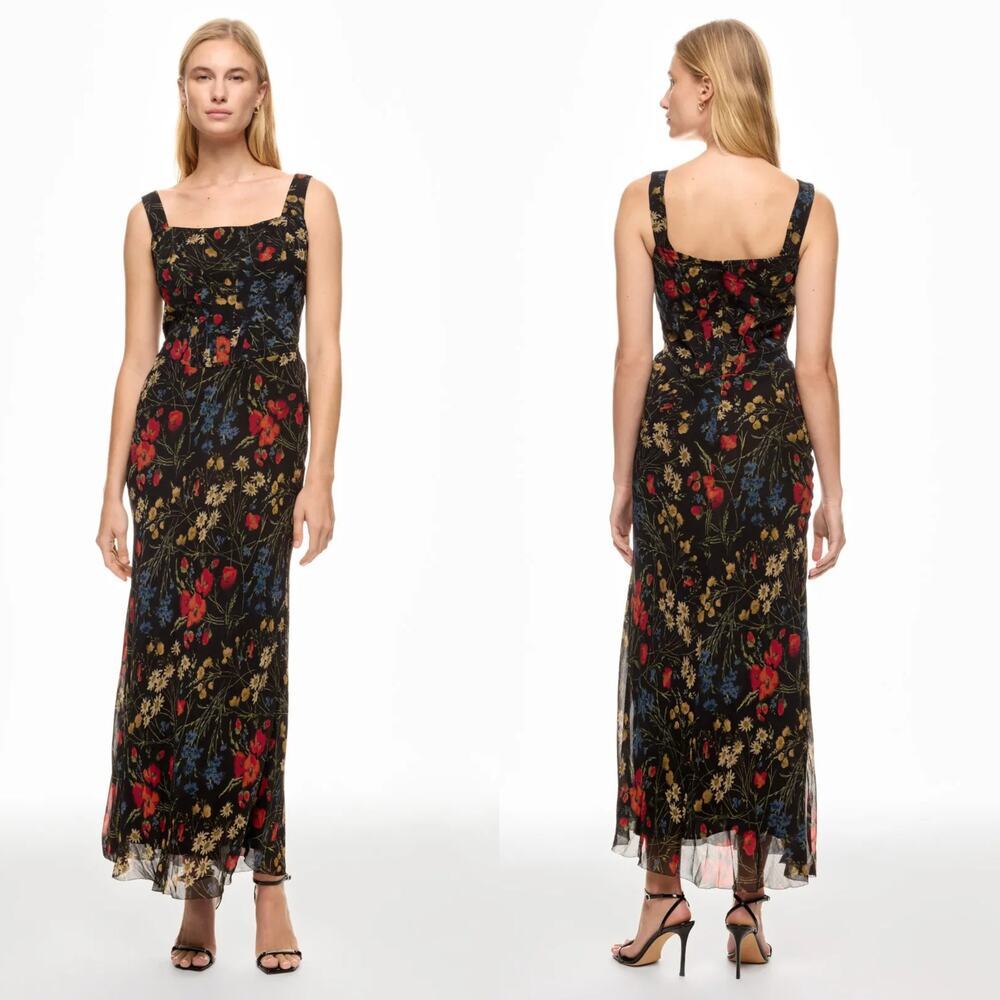 Polo by Ralph Lauren Corset Dress Floral Chiffon Sleeveless Maxi Multicolor 10 - Picture 1 of 9